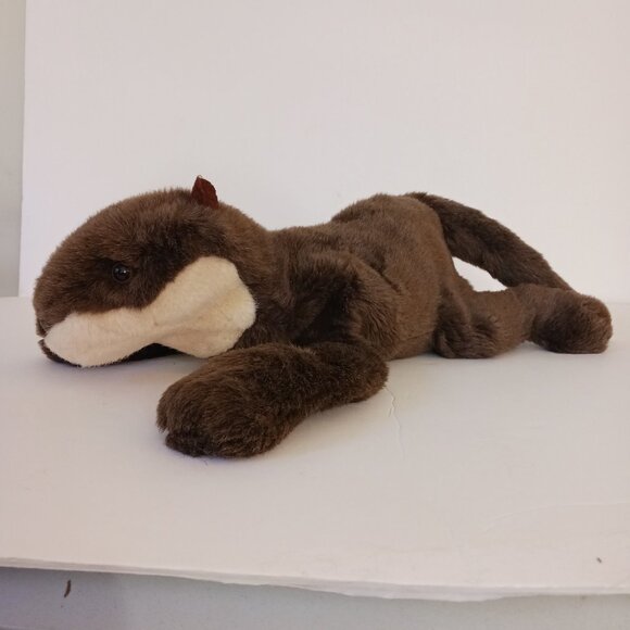 Vintage Wildlife Artists Brown River Otter Realistic 21" Plush Stuffed Animal - Picture 4 of 10
